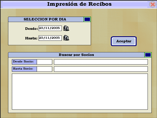 Impresión de Recibos